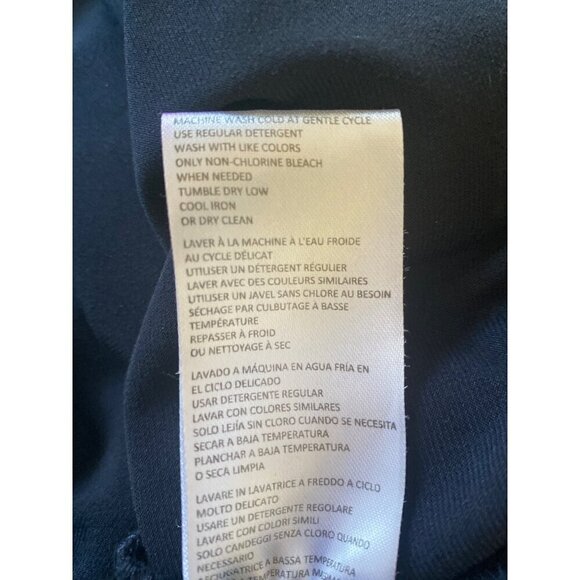 H by Halston Layered Dress, Brush Stroke Blue Sky Cap Sleeves Women's Size M - Picture 10 of 10